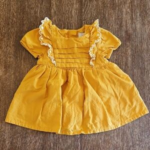 joie Girls Dress, Warm Yellow and White Embroidery, Size 2T
